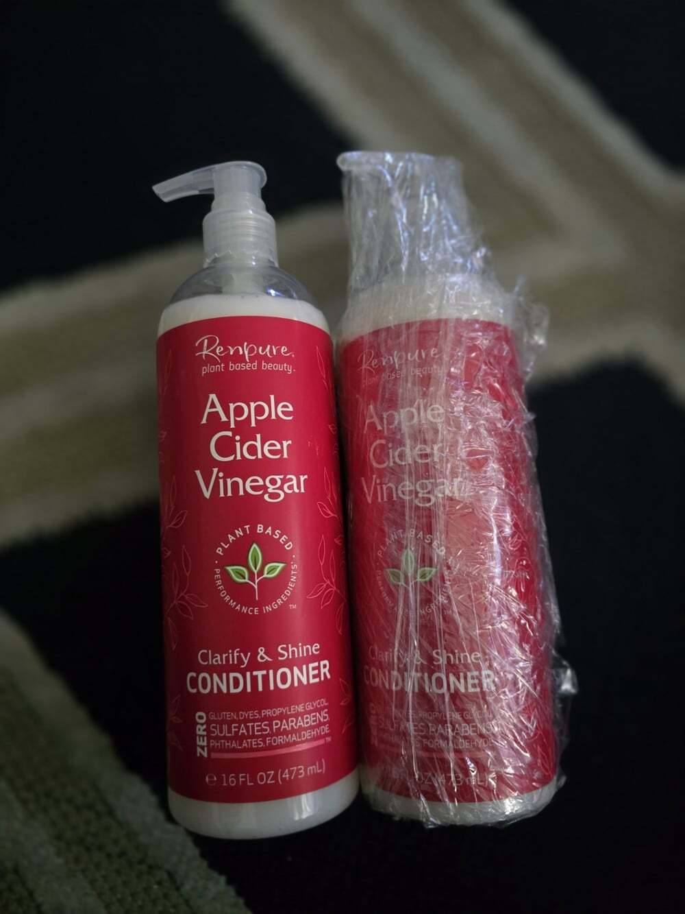 Pk Of 2 Renpure Plant Based Apple Cider Vinegar Clarify & Shine Conditioners New